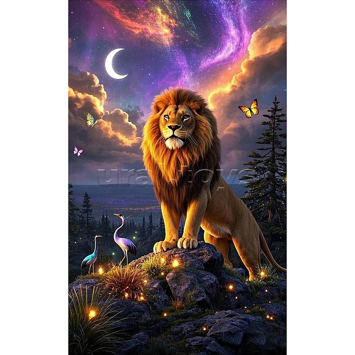 Мозаика алмазная "Король лев" 20*30 см.