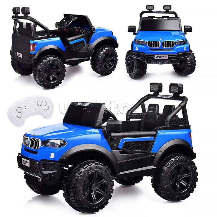 Электромобиль "Профи" на аккумуляторе, с р/у управлением, в коробке (синий)