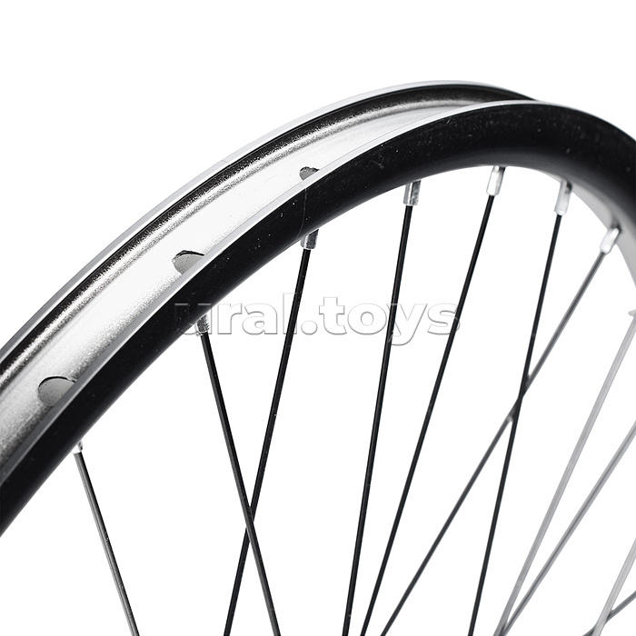 Колесо велосипедное 27,5" переднее, алюминий, диск 6-болт, с гайками