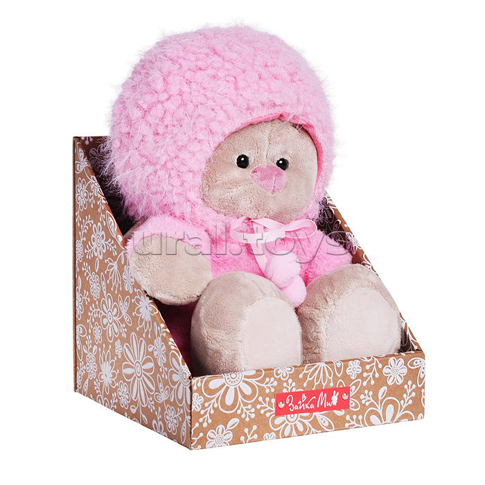 Зайка Ми в меховой шапке и комбинезоне (большой)