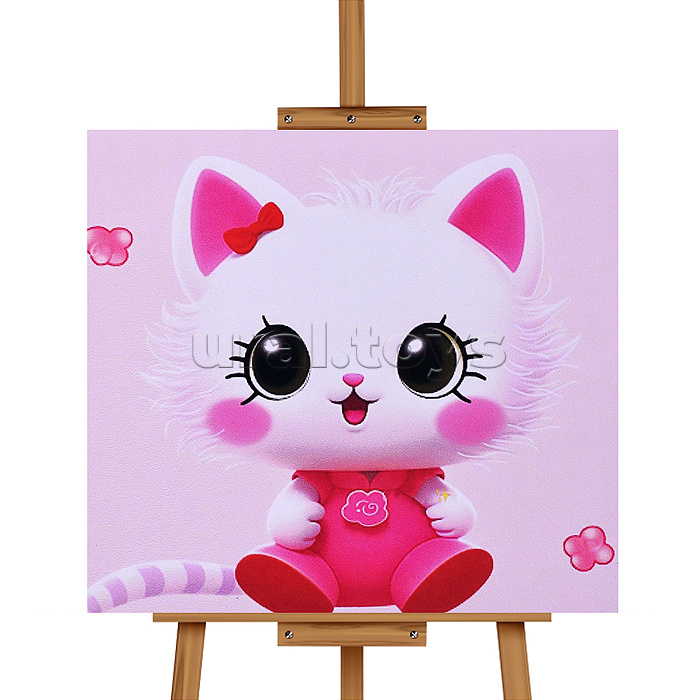 Мозаика алмазная "Белая кошечка" 20*20 см.