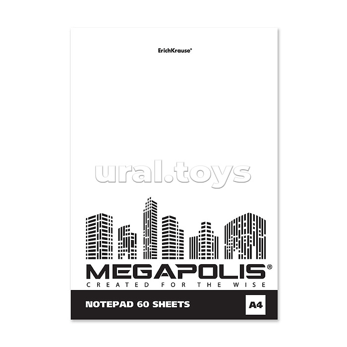 Блокнот 60л. на клею "MEGAPOLIS Blanc" А4, без линовки Блокнот 60л. на клею "MEGAPOLIS Blanc" А4, без линовки
