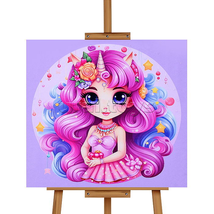 Мозаика алмазная "Прекрасная единорожка" 20*20 см.