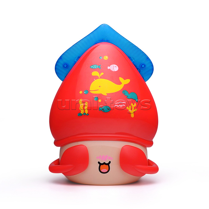 Музыкальная игрушка на батар "Милый кальмарчик" (свет, звук) в коробке