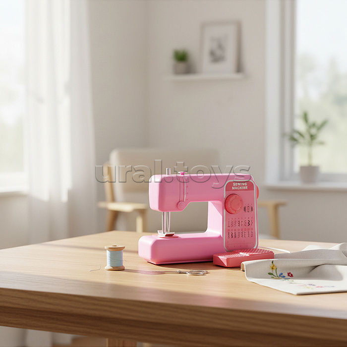 Бытовая техника "Швейная машинка" в коробке (цвет розовый)
