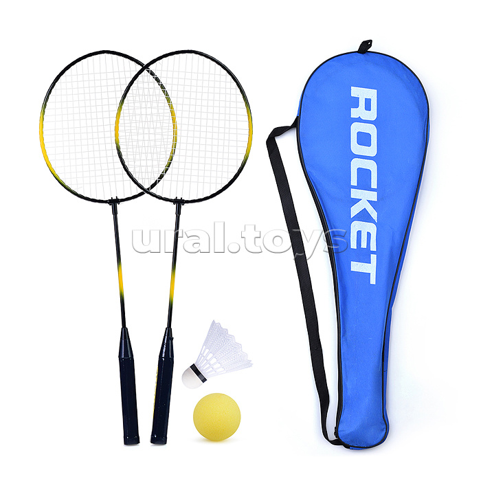 Набор Бадминтон (2 ракетки, волан,мячик) в сетке