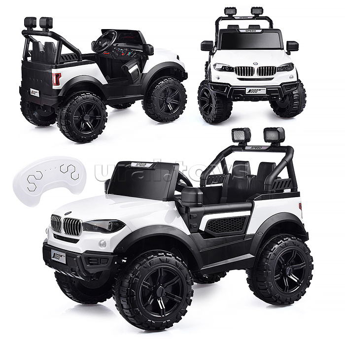 Электромобиль "Круиз" на аккумуляторе, с р/у управлением, в коробке (белый)