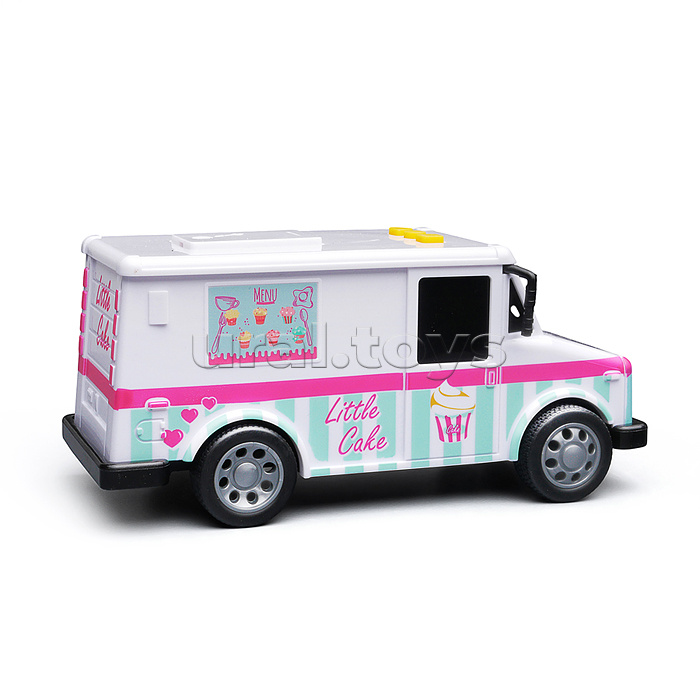 Машина "Трейлер с мороженным" 1:32 (свет, звук) в коробке