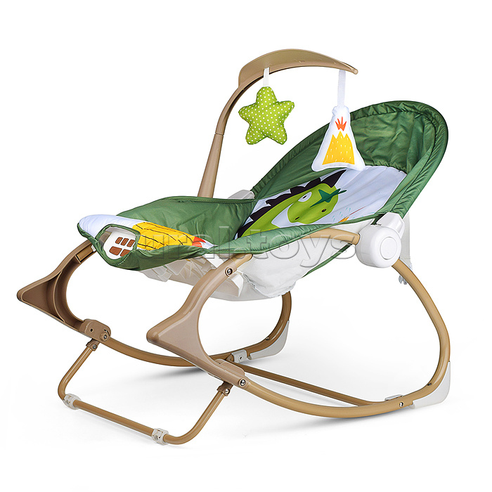 Шезлонг детский "Динозаврик" музыка, вибрация, в коробке