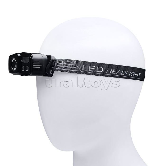Фонарь налобный аккумуляторный, 400 мАч