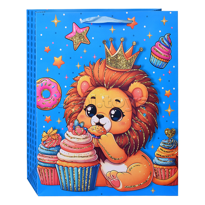 Пакет подарочный "Вкусное день рождения" 26*32*10,5 см.