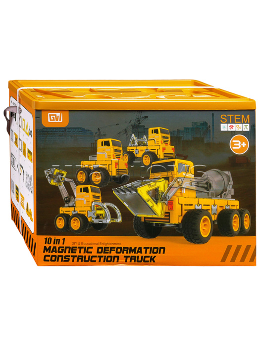 Конструктор магнитный "Спецтехника" 10 в1 (71 дет.)
