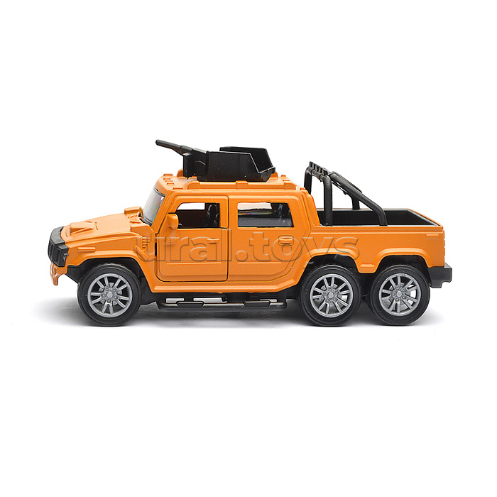 Оранжевая инерционная машинка Внедорожник die-cast,1:32, открывающиеся двери