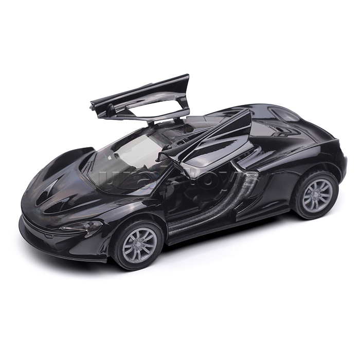 Чёрная инерционная машинка Спорт die-cast,1:32, открывающиеся двери