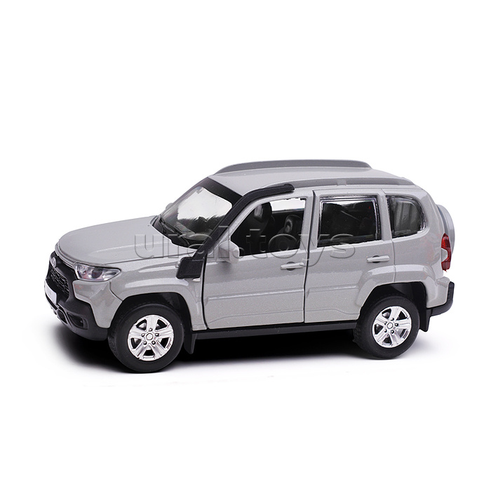 Машина металл LADA Niva travel 12 см, (двери, серый) инерц, в коробке