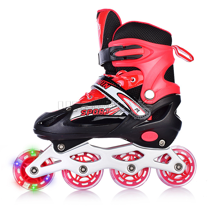 Ролики детские (размер S) красные, в сумке