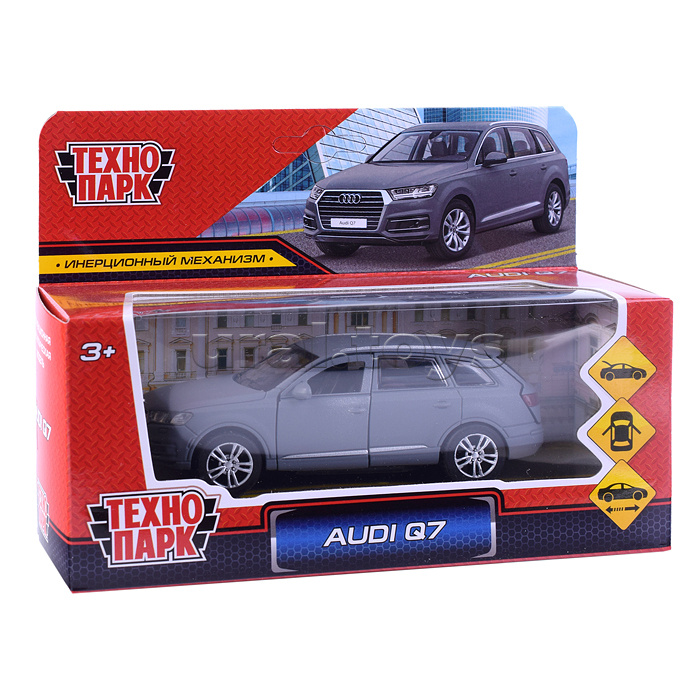 Машина металл AUDI Q7 матовый, 12 см, (двер, багаж, серый)инерц, в коробке Машина металл AUDI Q7 матовый, 12 см, (двер, багаж, серый)инерц, в коробке