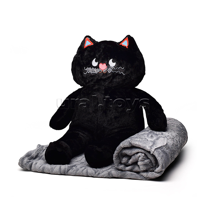 Мягкая игрушка "Кот" с пледом (110х160)