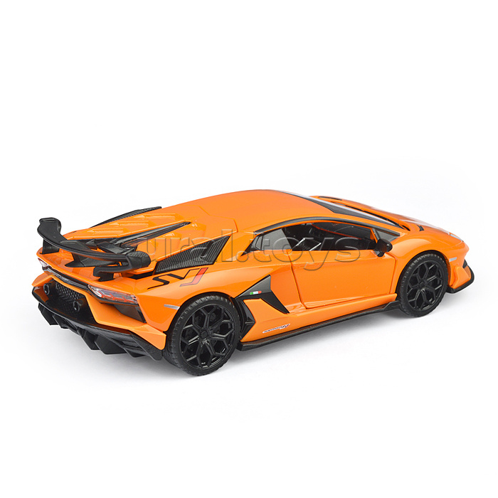 Машина металл Lamborghini Aventador svj, 15,5 см, (свет-звук, двери) инерция.