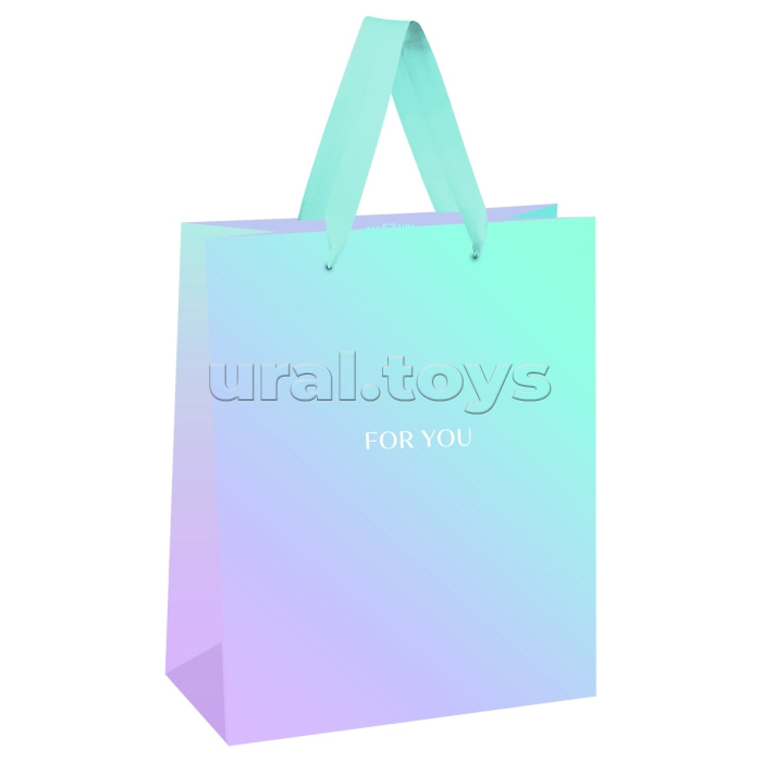Пакет подарочный 18х23х10см "Bright gradient" фольга, матовая ламинация