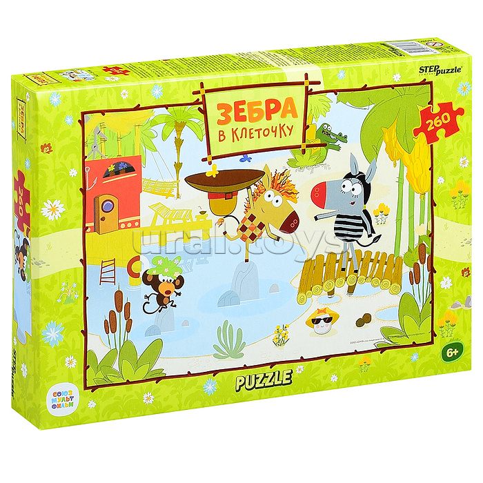 Пазлы 260 "Зебра в клеточку" (С/м)