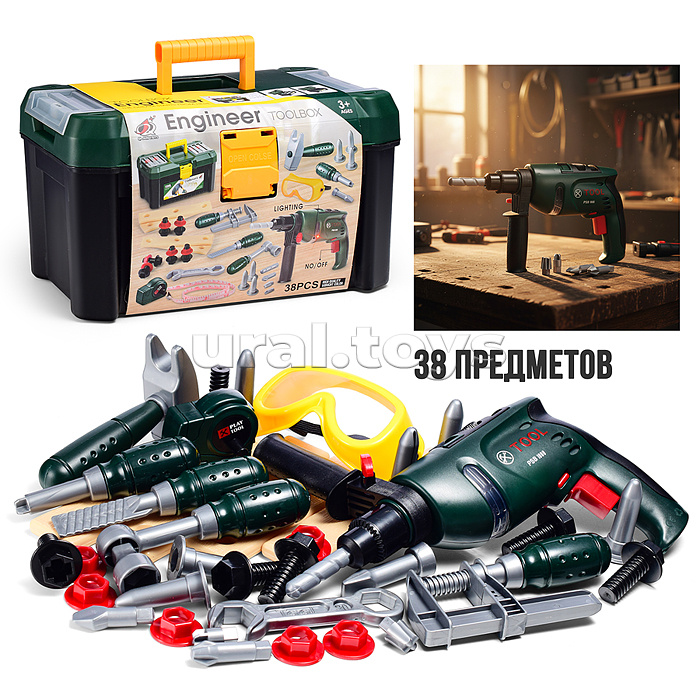 Набор инструментов "Маленький мастер" в коробке