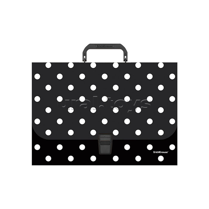 Портфель пластиковый Dots in Black, A4