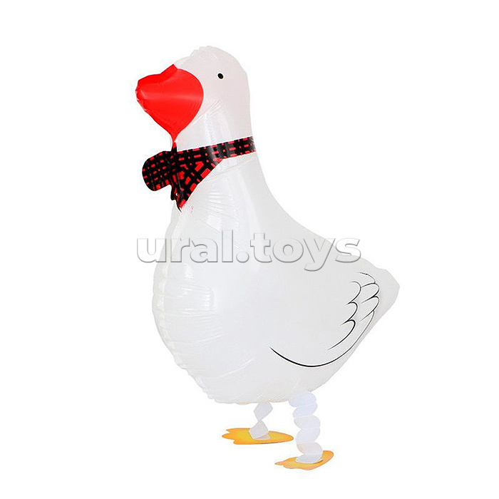 Шар (24''/61 см) Ходячая Фигура, Гусь, Белый, 1 шт. в уп.