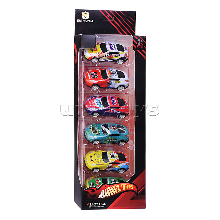Набор машин "Loy Car" 1:64 (6 шт) металл, в коробке