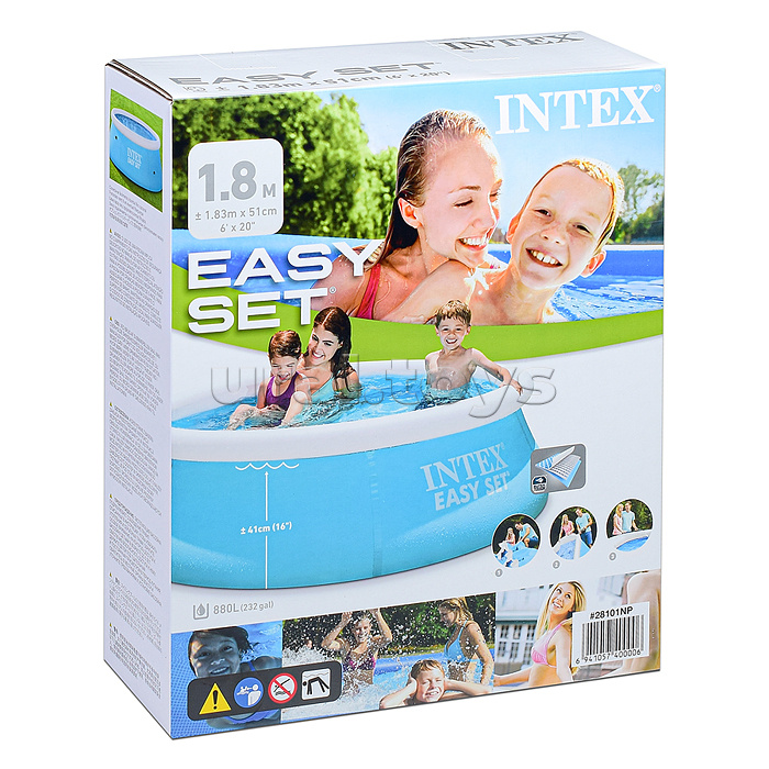 Бассейн надувной Easy Set, 183 х 51 см, от 3 лет, 28101NP INTEX