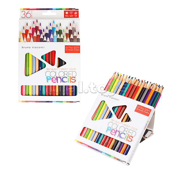 Карандаши цветные 36 цв. "Bright colors"