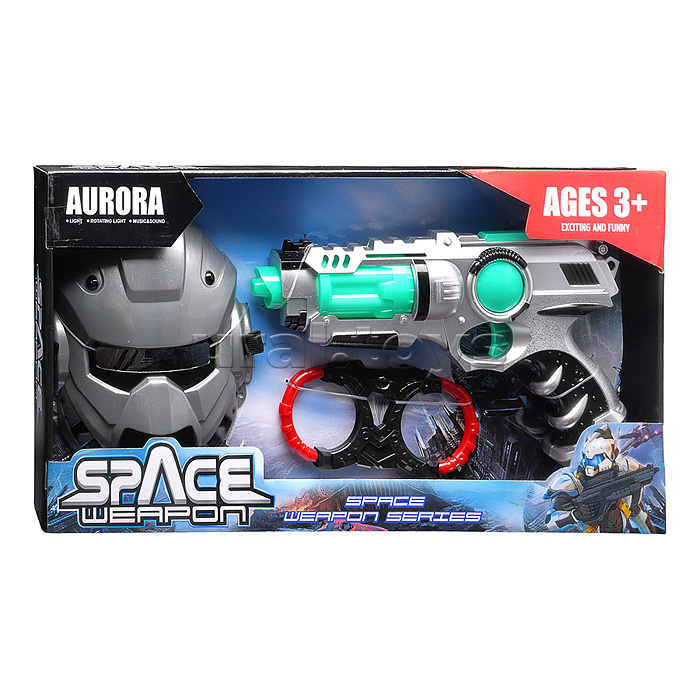 Набор оружия "Космо полиция" (свет, звук) на батарейках, в коробке