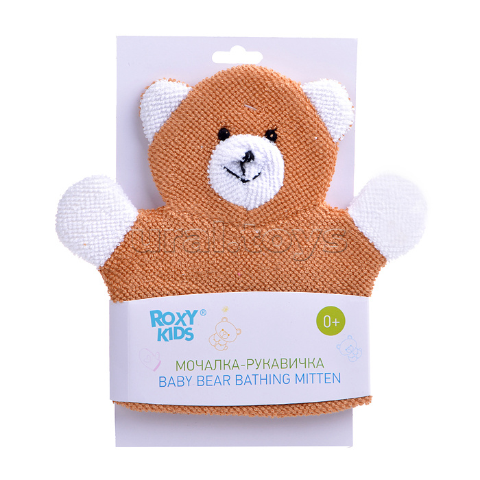 Махровая мочалка-рукавичка Baby Bear. Хлопковая ткань