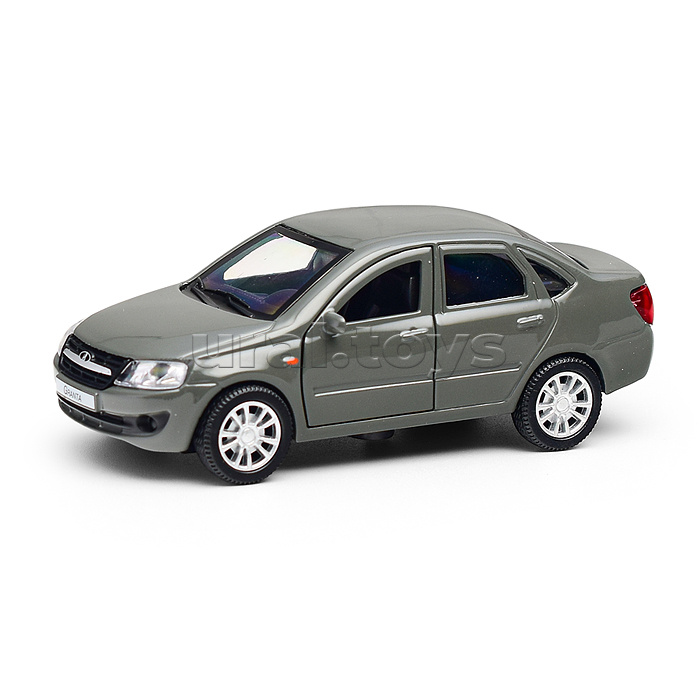Машина металл LADA Granta 11,5 см, (двери, инерц, серый, ) в коробке