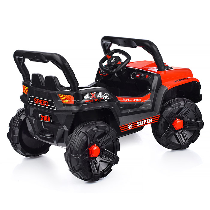 Электромобиль "Рустик" на аккумуляторе, с р/у управлением, в коробке (красный)