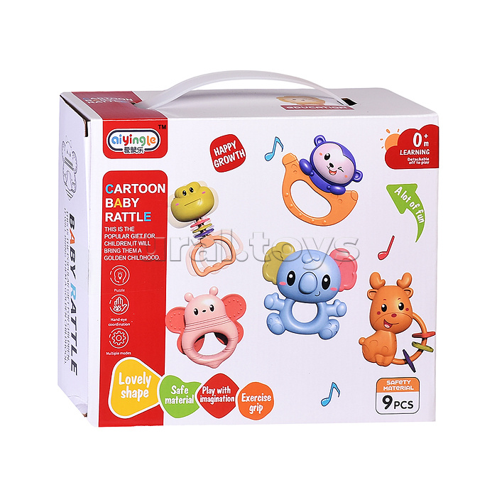 Набор погремушек "Зоопарк" в коробке