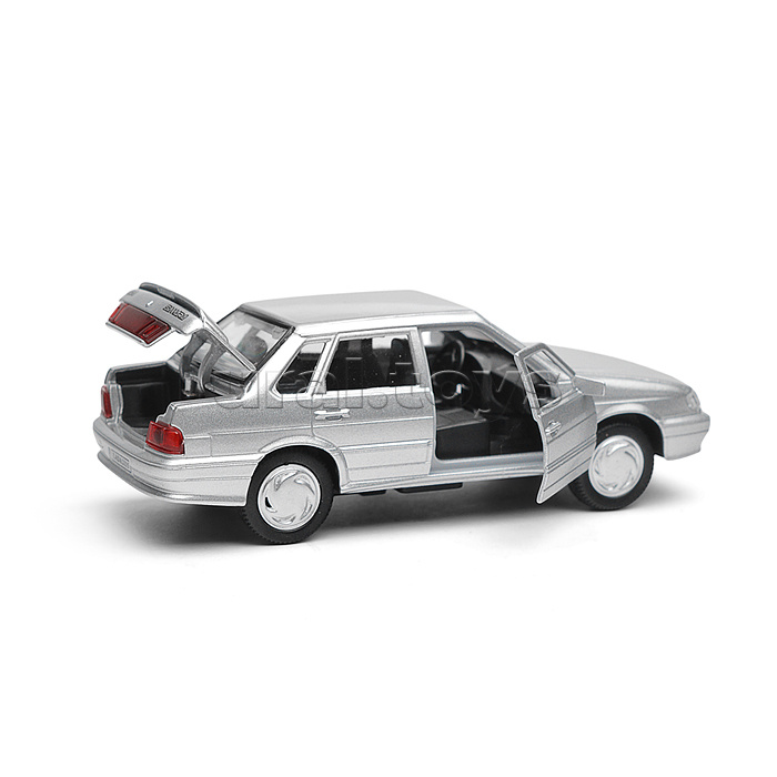 Машина металл Ваз-2115 "Самара" длина 12 см, двери, серебристо-серый