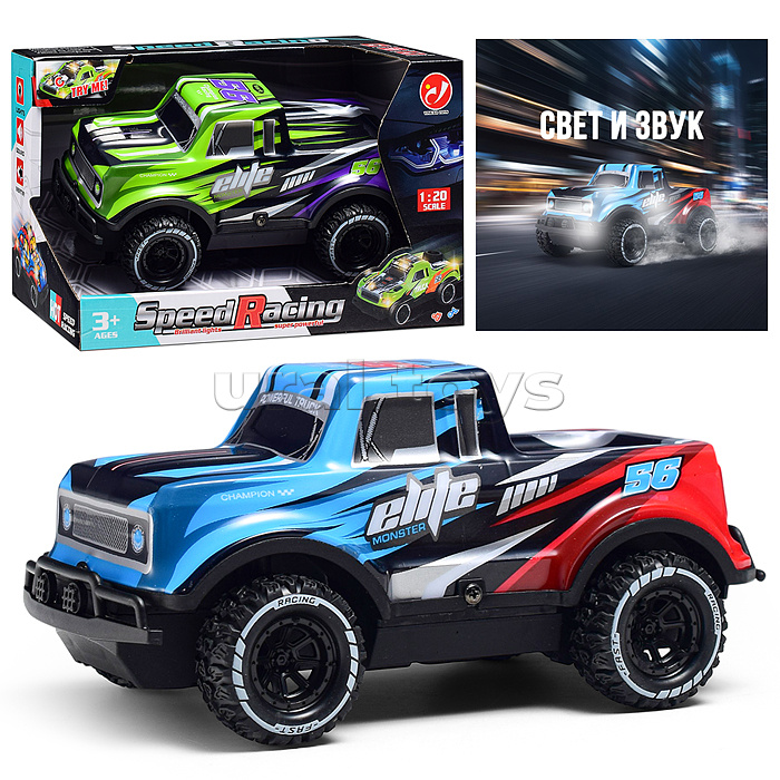 Машина "Вседорожник" 1:20, свет, звук, в коробке