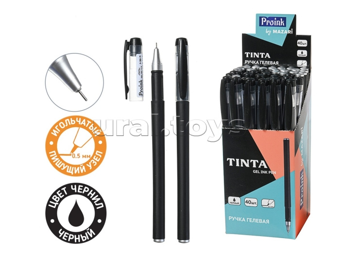 Ручка гелевая "Tinta"черный цвет чернил