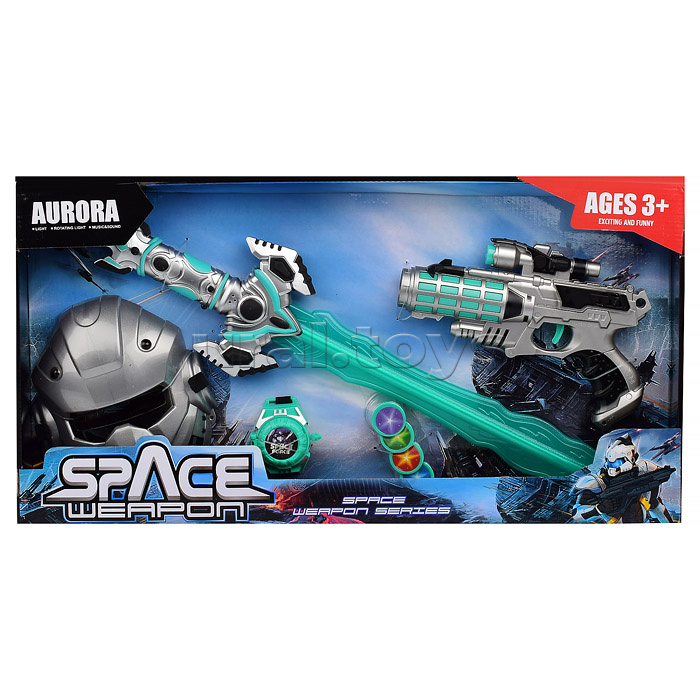 Набор оружия "SPACE" (свет, звук) на батарейках, в коробке
