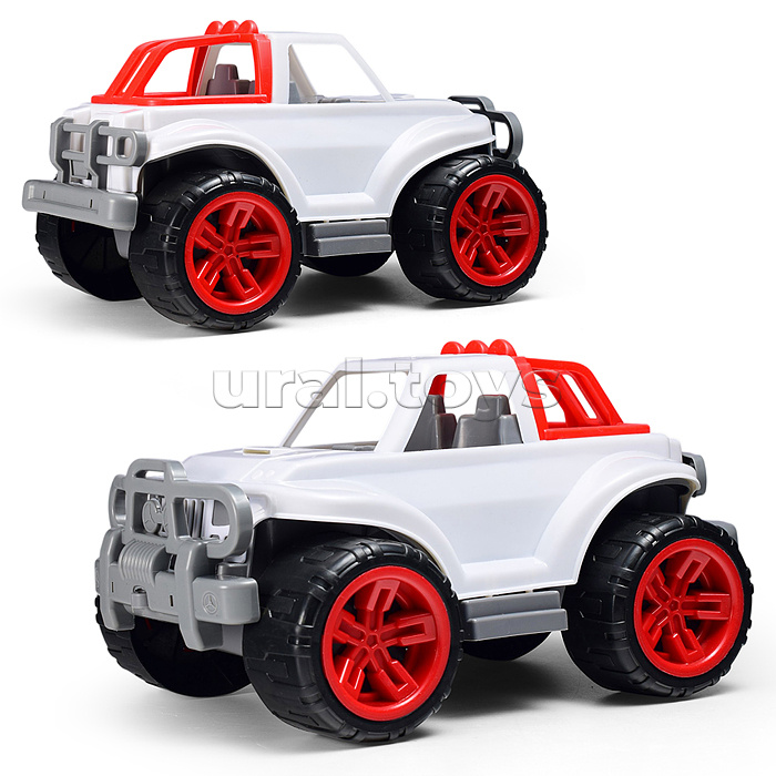 Машина "Джип" бело-красный