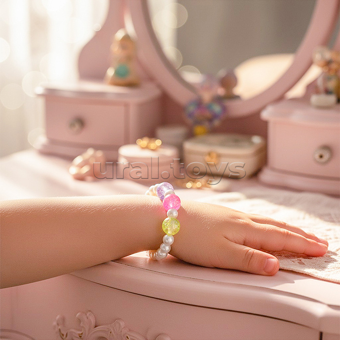 Набор украшений "Вишенка" (браслет, кольцо и клипсы) в пакете