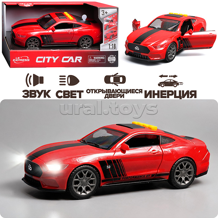 Машина "Красный штурман" 1:18 (свет, звук) в коробке