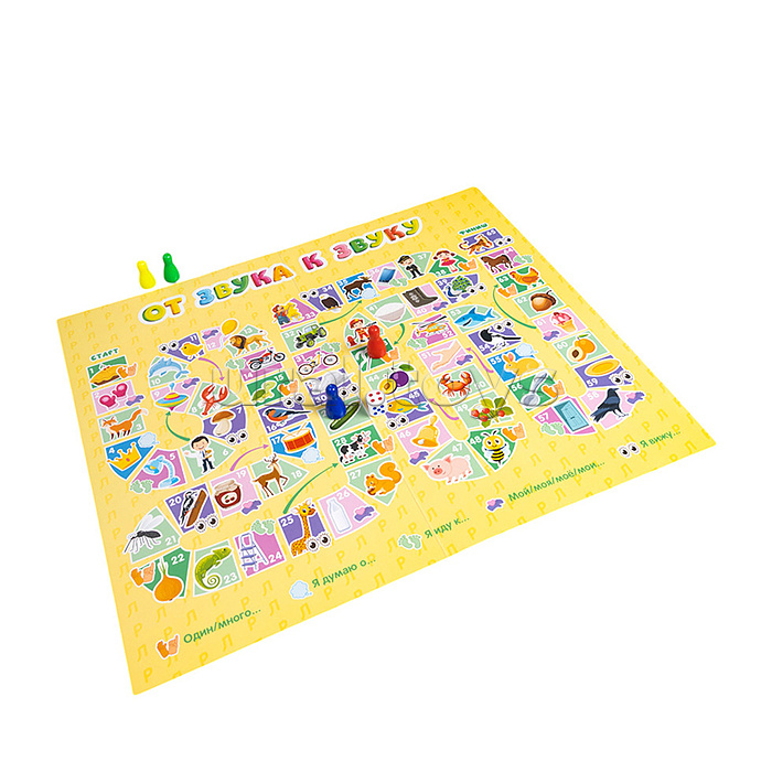 Игра-ходилка настольная "От звука к звуку" РЬ, ЛЬ, Р, Л