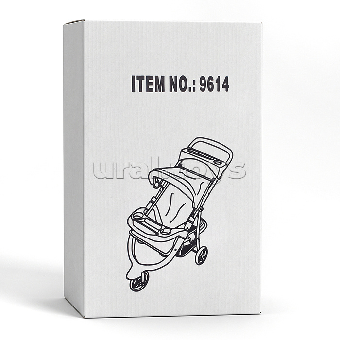 Коляская кукольная металлическая, 3-х колесная, с корзиной, козырьком и столиком