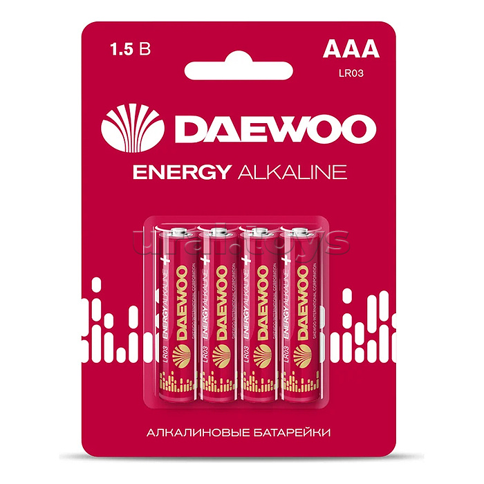 Батарейки алкалиновые DAEWOO ENERGY Alkaline LR03 BL4