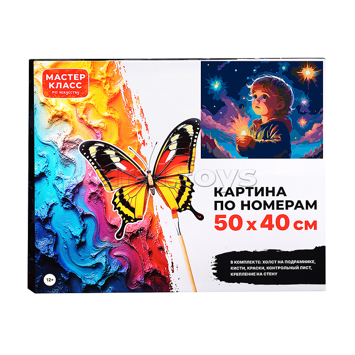 Картина по номерам "Свет в ладонях" 50*40 см