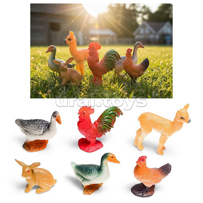 Набор животных "Зоосемья" в пакете