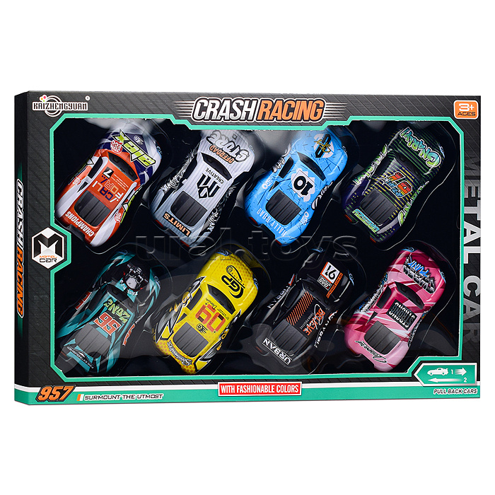 Набор машин "Дорожная гонка" металл, в коробке