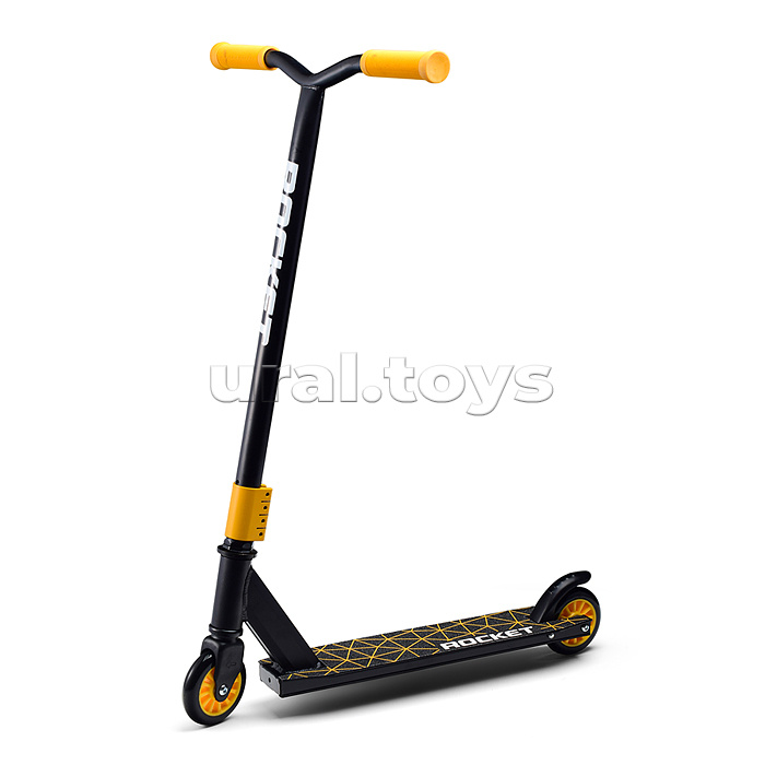 Самокат-снегокат трюковой в коробке (золотой)